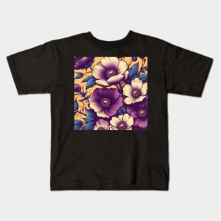 Purple Flowers Kids T-Shirt